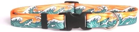 Mystic Waves Blue Dog Collar - Size Large 18" To 28" Long 3 Mystic Waves Blue Dog Collar - Size Large 18" To 28" Long - Image 3