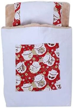 SONGBIRDTH Pet Bed,Cat Litter Closed Removable Washable Puppy Cotton Quilt Sleeping Bag Pet Supply,Breathable Cotton Blend,Removable Easy To Clean Red M -Zoomie Shop 41tSuXQDtOL. AC 5