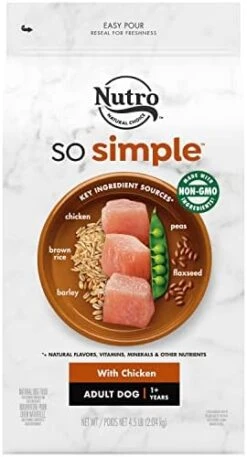 NUTRO SO Simple With Chicken Adult Dog Food, 4.5 Lb. -Zoomie Shop 41tnKnmszjL. AC