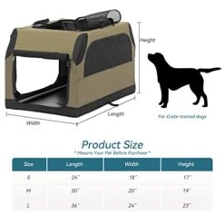 Petsfit Soft Dog Crate With Tilt Angle, 36" L X 24" W X 23" H Fit For Car Seats And Trunks, Multiple Carrying Options, Ideal For Dog Travel 18 Petsfit Soft Dog Crate With Tilt Angle, 36" L X 24" W X 23" H Fit For Car Seats And Trunks, Multiple Carrying Options, Ideal For Dog Travel -Zoomie Shop 41u2EVfOSKL