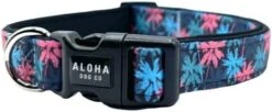 Aloha Dog Co Dog Collar Tropical Floral Hawaii Personalized Soft Comfortable Adjustable Basic Collars For Small Medium Large Dogs Walking Running Training (Medium, Donut) -Zoomie Shop 41uKDbrEz8L. AC 1