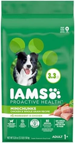 IAMS Adult Minichunks Small Kibble High Protein Dry Dog Food With Real Chicken, 30 Lb. Bag -Zoomie Shop 41uRA60DTIL. AC