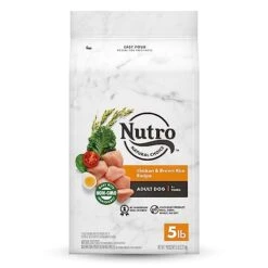 NUTRO NATURAL CHOICE Adult Dry Dog Food, Chicken & Brown Rice Recipe Dog Kibble, 5 Lb. Bag