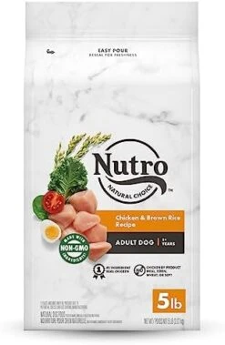 NUTRO NATURAL CHOICE Adult Dry Dog Food, Chicken & Brown Rice Recipe Dog Kibble, 5 Lb. Bag -Zoomie Shop 41ufuBAMG9L. AC