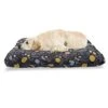 Lunarable Vegetable Pet Bed, Line Art Style Food Pattern With Pepper Tomato Radish Lettuce, Chew Resistant Pad For Dogs And Cats Cushion With Removable Cover, 24" X 39", Charcoal Grey And Multicolor