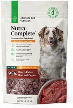 ULTIMATE PET NUTRITION Nutra Complete, 100% Freeze Dried Veterinarian Formulated Raw Dog Food With Antioxidants Prebiotics And Amino Acids, (Beef, 5 OZ) 14 ULTIMATE PET NUTRITION Nutra Complete, 100% Freeze Dried Veterinarian Formulated Raw Dog Food With Antioxidants Prebiotics And Amino Acids, (Beef, 5 OZ) -Zoomie Shop 41vnSgqvAsL. AC