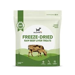 Mclovin's Pet Freeze Dried Dog & Cat Treats, Beef Liver, Healthy, Natural, Grass Fed, High Protein, Single Ingredient, 14 Oz, Grain-Free, Gluten-Free, Nutritious Snacks,Training, Rewarding