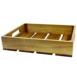 TableCraft Products CRATE11 1:1 Gastro Serving And Display Crate, Acacia Wood, 20 3/4" X 12 3/4" X 2 3/4" -Zoomie Shop 41wAuI4slnL 1