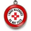 Wag-A-Tude Tags I Have Allergies Do Not Feed Dog ID Tag - Medical Alert Pet Tag (Large)