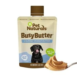 Pet Naturals BusyButter Easy Squeeze Calming Peanut Butter For Dogs, 6 Pouches - Great For Treats, Lick Mats, Training, Calming, And Occupier Toys -Zoomie Shop 41wVAsxqb7L