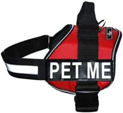 PET ME Nylon Dog Vest Harness. Purchase Comes With 2 Reflective Removable PET ME Pathces. Please Measure Your Dog Before Ordering -Zoomie Shop 41wYesuZOhL. AC