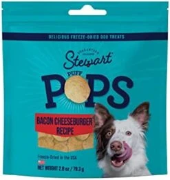 Stewart Freeze Dried Dog Treats, PuffPops Bacon Treats For Dogs, Made In USA With Real Bacon, Natural, Limited Ingredient Bacon Dog Treats, Bacon Cheeseburger Recipe, 5.8 Ounces, Resealable Pouch -Zoomie Shop 41wejL0bu1L. AC