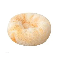 YangYan Round Washable Long Plush Dog Kennel New Super Soft Dog Mat Dog Basket Pet Bed Cat House Velvet Mats Sofa For Dog (Color : Sky Blue, Size : 40cm) -Zoomie Shop 41x5Di57bHL