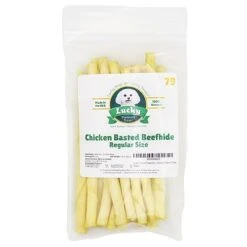 Lucky Premium Treats Chicken Basted Rawhide – All-Natural Rawhide And Beef Dog Treats For Small Dogs, Gluten Free Premium Small Dog Treats (15 Chews) 19 Lucky Premium Treats Chicken Basted Rawhide – All-Natural Rawhide And Beef Dog Treats For Small Dogs, Gluten Free Premium Small Dog Treats (15 Chews) -Zoomie Shop 41x5sS8XBsL