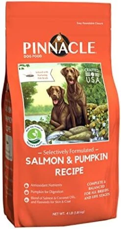 Pinnacle Salmon & Pumpkin Dry Dog Food 4 Lb, Infused With Broth -Zoomie Shop 41xD6Xb6XPL. AC