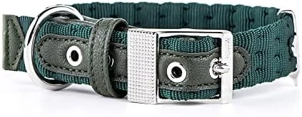 MyFamily Adjustable Dog Collar In Nylon Made In Italy, White Bronze Metallic Finish, Comfortable And Durable, Handmade, Milan Collection 4 MyFamily Adjustable Dog Collar In Nylon Made In Italy, White Bronze Metallic Finish, Comfortable And Durable, Handmade, Milan Collection - Image 4