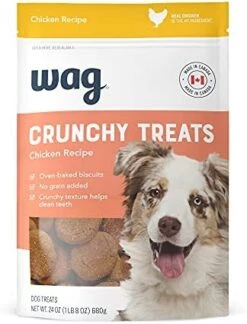 Amazon Brand - Wag Baked Biscuits Crunchy Dog Treats, Salmon, 1.5 Lb -Zoomie Shop 41yVimxpmeS. AC
