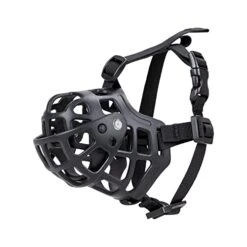 Dog Muzzle, Breathable Adjustable Drinkable Humane Dog Basket Muzzle, Anti-Biting Barking & Chewing For Small, Medium, Large And X-Large Dogs, 5 Size (M)