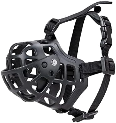 Dog Muzzle, Breathable Adjustable Drinkable Humane Dog Basket Muzzle, Anti-Biting Barking & Chewing For Small, Medium, Large And X-Large Dogs, 5 Size (M) 5 Dog Muzzle, Breathable Adjustable Drinkable Humane Dog Basket Muzzle, Anti-Biting Barking & Chewing For Small, Medium, Large And X-Large Dogs, 5 Size (M) - Image 5