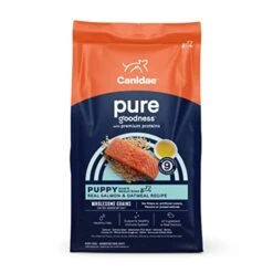 CANIDAE Pure Limited Ingredient Premium Puppy Dry Dog Food, Real Salmon & Oatmeal Recipe, 4 Lbs, With Wholesome Grains