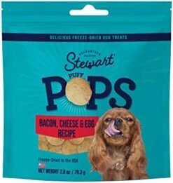 Stewart Freeze Dried Dog Treats, PuffPops Bacon Treats For Dogs, Made In USA With Real Bacon, Natural, Limited Ingredient Bacon Dog Treats, Bacon Cheeseburger Recipe, 5.8 Ounces, Resealable Pouch -Zoomie Shop 41zF4MnOOyL. AC