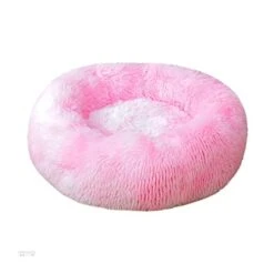 YangYan Round Washable Long Plush Dog Kennel New Super Soft Dog Mat Dog Basket Pet Bed Cat House Velvet Mats Sofa For Dog (Color : Sky Blue, Size : 40cm) -Zoomie Shop 41zk5d7WTkL