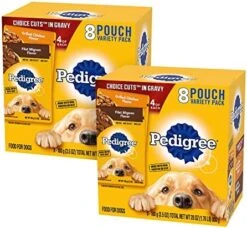 PEDIGREE CHOICE CUTS In Gravy Adult Soft Wet Meaty Dog Food Variety Pack, (18) 3.5 Oz. Pouches -Zoomie Shop 51 G69UlMiL. AC