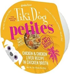 Tiki Dog Aloha Petites Wet Dog Food, Variety Pack 3 Oz. Cups 10 Count -Zoomie Shop 51 GlxAWaL. AC
