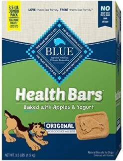Blue Buffalo Health Bars Mini Natural Crunchy Dog Treats Biscuits, Apple & Yogurt 32-oz Box -Zoomie Shop 51 ORvqszsL. AC