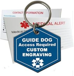 My Identity Doctor Guide Dog ID Tag Custom Engraved Hexagon Plastic - Yellow - Large -Zoomie Shop 51 PzMqXTL. AC