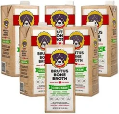 Brutus Bone Broth For Dogs 64 Oz | All Natural | Made In USA | Glucosamine & Chondroitin For Healthy Joints | Human Grade Ingredients | Hydrating Dog Food Topper & Gravy (Beef, 2-Pack) -Zoomie Shop 51 fvvXsUPL. AC