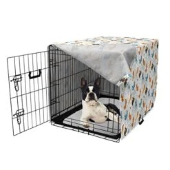 Ambesonne Dog Dog Crate Cover, Funny Dogs Flying With Food Bowl And Bones Pets Companion Illustration, Easy To Use Pet Kennel Cover For Small Dogs Puppies Kittens, 18 Inch, Slate Blue Ginger 10 Ambesonne Dog Dog Crate Cover, Funny Dogs Flying With Food Bowl And Bones Pets Companion Illustration, Easy To Use Pet Kennel Cover For Small Dogs Puppies Kittens, 18 Inch, Slate Blue Ginger -Zoomie Shop 510138irImL