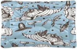 Dog Bed Mat Soft Comfortable Anti-Slip Bottom Pet Mat Washable Cat Kennel Crate Pad For Small Medium Large Pets 24x36in Thanksgiving Day Turkey Food Elements -Zoomie Shop 5108OSNBfL. AC 1