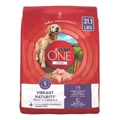 Purina ONE High Protein Dry Senior Dog Food Plus Vibrant Maturity Adult 7 Plus Formula - 31.1 Lb. Bag