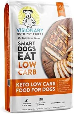 Visionary Pet Foods - Premium Quality Dry Dog Food, Low Carb And Grain Free | High Protein, With Non GMO And Limited Ingredients | Natural Chicken Flavored Kibble, 3.5 Lb Resealable Small Bag -Zoomie Shop 510ZmGR76BL. AC