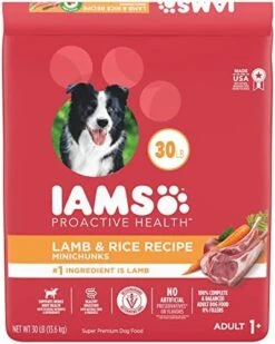 IAMS Minichunks Adult Dry Dog Food Lamb & Rice Recipe Dog Kibble, 38.5 Lb. Bag -Zoomie Shop 510b2jpdpFL. AC