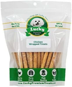 Lucky Premium Treats Chicken Basted Rawhide – All-Natural Rawhide And Beef Dog Treats For Small Dogs, Gluten Free Premium Small Dog Treats (15 Chews) 29 Lucky Premium Treats Chicken Basted Rawhide – All-Natural Rawhide And Beef Dog Treats For Small Dogs, Gluten Free Premium Small Dog Treats (15 Chews) -Zoomie Shop 510pSaccR9L. AC
