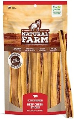Natural Farm Beef Cheek Sticks Chews For Dogs, 5-6-Inch (25-Pack), 100% Natural Beef Cheek Long Lasting Treats, Rich In Flavor, Supports Dental Health, Best Bully Stick Alternative For All Dogs 12 Natural Farm Beef Cheek Sticks Chews For Dogs, 5-6-Inch (25-Pack), 100% Natural Beef Cheek Long Lasting Treats, Rich In Flavor, Supports Dental Health, Best Bully Stick Alternative For All Dogs -Zoomie Shop 510pXYm8gML. AC