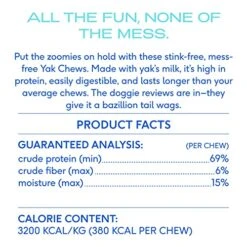 Native Pet Yak Chews For Dogs (Bulk Size - 15 Small Chews) - Pasture-Raised And Organic Himalayan Churpi Chew. Long Lasting, Low Odor, And Protein Rich Reward Treat. -Zoomie Shop 510usPF3LTL