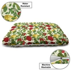 Lunarable Fruit Wooden Pet House, Repetitive Pattern Of Pear And Apple Branches With Leaves Blooming Organic Foods, Outdoor & Indoor Portable Dog Kennel With Pillow And Cover, Medium, Multicolor 7 Lunarable Fruit Wooden Pet House, Repetitive Pattern Of Pear And Apple Branches With Leaves Blooming Organic Foods, Outdoor & Indoor Portable Dog Kennel With Pillow And Cover, Medium, Multicolor -Zoomie Shop 511Ob7lsIeL
