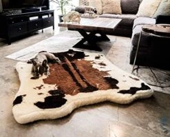 PAW BRANDS Puprug Faux Cowhide Memory Foam Orthopedic Dog Bed, Premium Memory Foam Base With Ultra-Soft Faux Fur Cover, Water-Resistant Liner, Easy To Clean (Brown And White) 8 PAW BRANDS Puprug Faux Cowhide Memory Foam Orthopedic Dog Bed, Premium Memory Foam Base With Ultra-Soft Faux Fur Cover, Water-Resistant Liner, Easy To Clean (Brown And White) -Zoomie Shop 511Rbp2FiSL