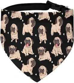 GENERIC Funny Cartoon Pugs Puppies Pet Bandana Collar - Scarf Collar - Art Dog Bandana Minimal Head Cicumference 12 GENERIC Funny Cartoon Pugs Puppies Pet Bandana Collar - Scarf Collar - Art Dog Bandana Minimal Head Cicumference -Zoomie Shop 511ULFwMyrL. AC