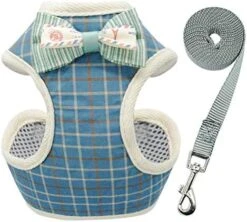 DOILNXH Nylon Cat Dog Harness And Leash Set Breathable Plaid Pet Mesh Harnesses Breathable Puppy Kitten Vest For Small Medium Dogs Blue M -Zoomie Shop 511qvoLQAhL. AC 1