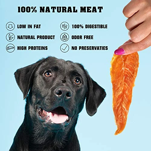 Chicken Jerky Dog Treats 1.5 Lb - Human Grade Pet Snacks & Grain Free Organic Meat - All Natural High Protein Dried Strips - Best Chews For Training Small & Large Dogs - Bulk Soft Pack Made For USA 3 Chicken Jerky Dog Treats 1.5 Lb - Human Grade Pet Snacks & Grain Free Organic Meat - All Natural High Protein Dried Strips - Best Chews For Training Small & Large Dogs - Bulk Soft Pack Made For USA - Image 3