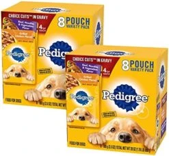 PEDIGREE CHOICE CUTS In Gravy Adult Soft Wet Meaty Dog Food Variety Pack, (18) 3.5 Oz. Pouches -Zoomie Shop 512Tb8 9CiL. AC