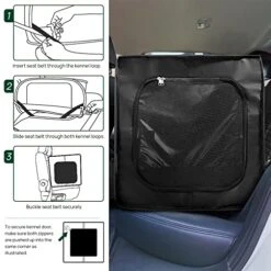 Love's Cabin 36in Portable Upgrade Large Dog Bed - Pop Up Dog Kennel, Indoor Outdoor Crate For Pets, Portable Car Seat Kennel, Cat Bed Collection, Black -Zoomie Shop 512vEIimYKL