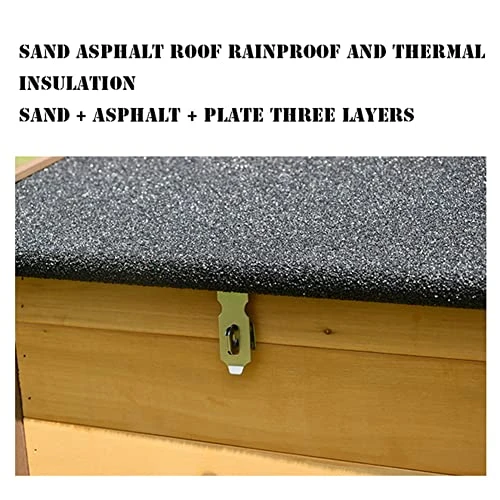 HJDSUDU Wooden Outdoor Dog House, Chinese Fir Indoor Outdoor Pet Kennel With Food Bowl And Water Bowl Easy To Assemble, Large Dog Kennel 4 HJDSUDU Wooden Outdoor Dog House, Chinese Fir Indoor Outdoor Pet Kennel With Food Bowl And Water Bowl Easy To Assemble, Large Dog Kennel - Image 4