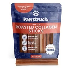Pawstruck All Natural 5-6" Roasted Collagen Sticks For Dogs - Grain-Free Long Lasting Alternative To Traditional Rawhide & Bully Stick Chews - Low Odor, Single Ingredient & Vet Approved - 10 Pack