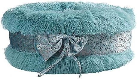 Watonic Dog Bed Cat Bed Comfortable Plush Kennel Dogs Pet Litter Deep Sleep Cat Litter Sleeping Bed Bow Lace Noble Elegant Wedding (Gray,15.76inch) 5 Watonic Dog Bed Cat Bed Comfortable Plush Kennel Dogs Pet Litter Deep Sleep Cat Litter Sleeping Bed Bow Lace Noble Elegant Wedding (Gray,15.76inch) - Image 5