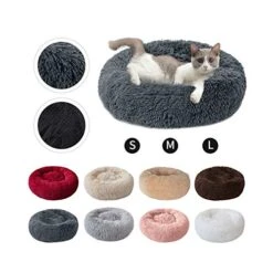 YangYan Super Soft Dog Bed Round Washable Long Plush Dog Kennel Cat House Velvet Mats Sofa For Dog Chihuahua Dog Basket Pet Bed (Color : Rainbow, Size : 70cm) -Zoomie Shop 513zkpF5ehL 1